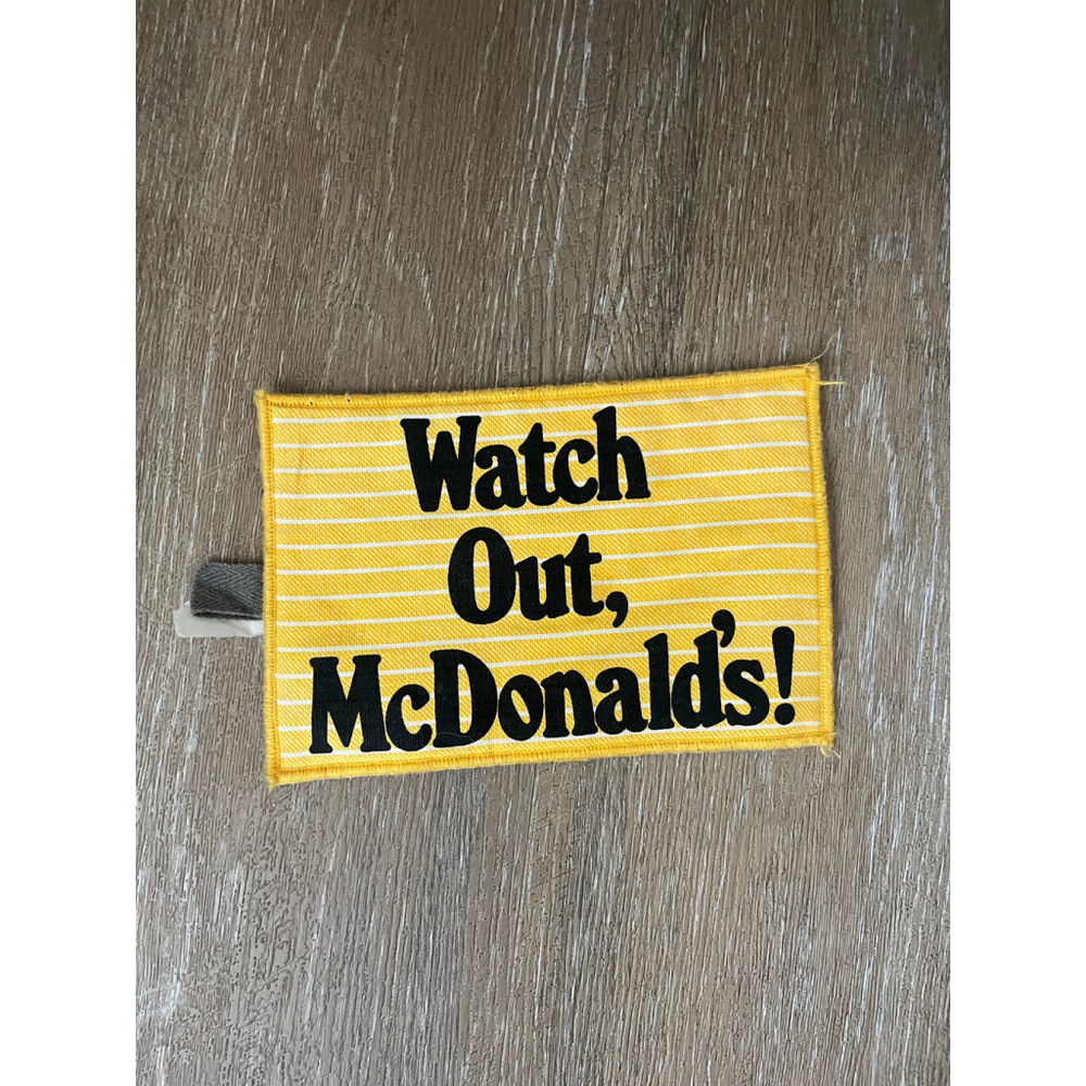 Vintage "Watch Out, McDonald's!" Yellow Striped Hot Pot Pad
